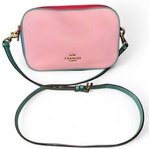 Coach Colorblock Pebbled Leather Crossbody Bag